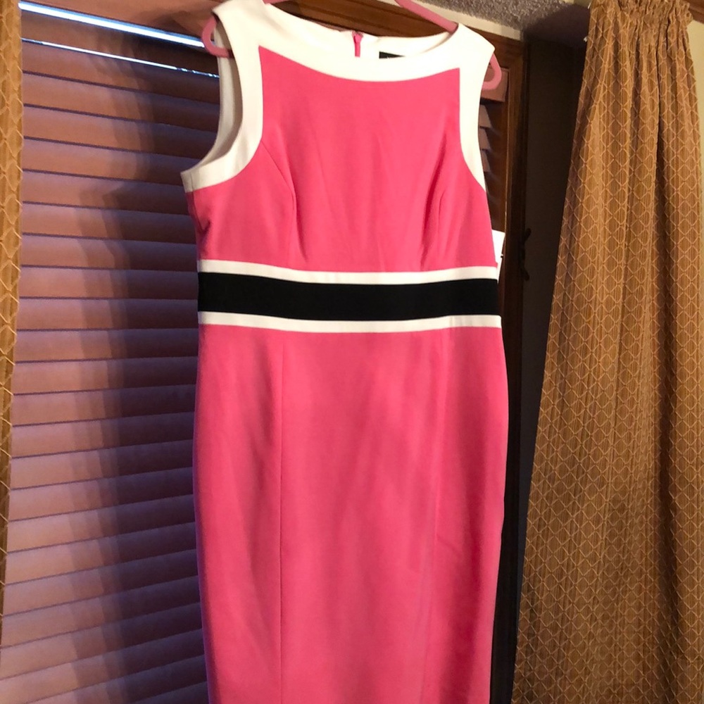 NWT Nine West pink & black size 14 dress